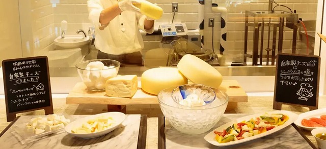 万世閣ホテルの自家製チーズ工房